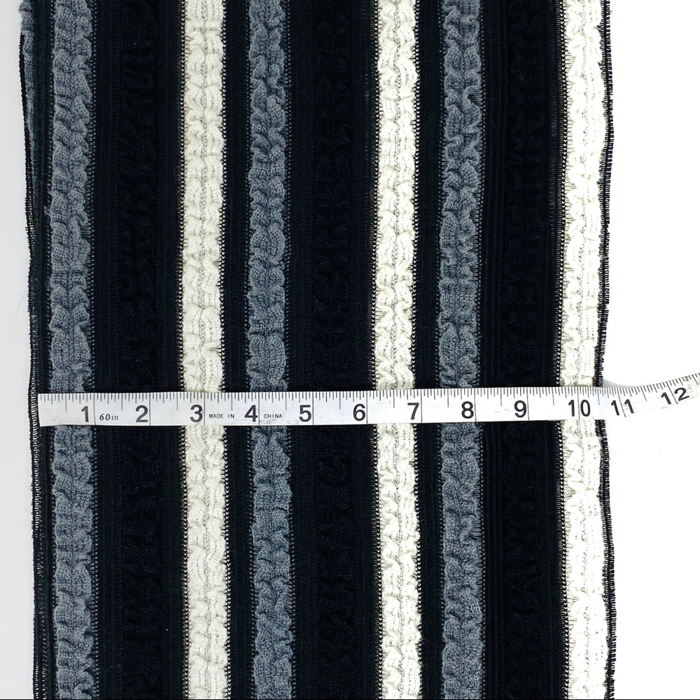 Dana Herbert Textured Scarf Black White Gray - Picture 8 of 8